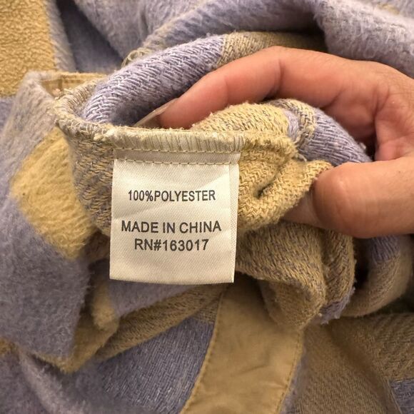 Princess Polly Purple and Tan Plaid Pea Coat - Picture 7 of 8